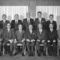 1962-63 - Board of the Lions Eye Foundation (?): back row, first on left, is Charlie Bottarini.