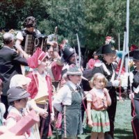 7/20/75 - Italian Festival, Children’s Fairyland, Oakland -  L to R carabinieri only: Bud Coletti (partial), Elena & Ervin Smith, and Kay Coletti.