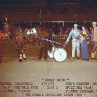 1/23/76 - President’ photo with the winner, Bay Meadows, San Mateo - Last three on right: Al Gentile, and Ray & Marylin Squeri.