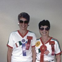 5/17/86 - District 4-C4 Convention, El Rancho Tropicana, Santa Rosa - Diane Johnson, left, with Estelle Bottarini.