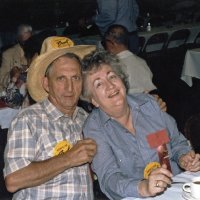 5/14/86 - District 4-C4 Convention, El Rancho Tropicana, Santa Rosa - Western Barbecue - Charlie Bottarini and Dorothy Pearson.