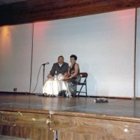 5/17/86 - District 4-C4 Convention, El Rancho Tropicana, Santa Rosa - Tail Twister Skit - Handford Clews and Estelle Bottarini, having a drink and conversation, for the skit. Singing a duet as well?