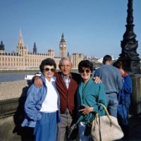February 1988 - Estelle & Charlie Bottarini and Margot Clews in London.