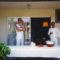 5/11/1991 - El Rancho Tropicana, Santa Rosa - Lyle Workman, left, and Mike Castagnetto.