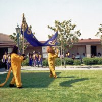 5/30/92 - Radisson Hotel, Sacramento - Costume Parade - Joe Farrah (left) and Charlie Bottarini in complete Lion costume.