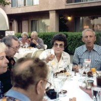 5/30/92 - Radisson Hotel, Sacramento - Far table: Grace & Sam San Filippo; l to r, near table: Bill Tonelli (facing away), Linnie & Ron Faina, and Estelle & Charlie Bottarini.
