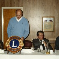 1/15/92 - Licata’s Restaurant - Mrs. San Francisco, Guest Speaker - L to R: Donna Francesconi, Dick Johnson, Joe Farrah, and Gino Benetti.