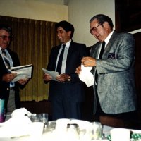 9/18/91 - Awards Night & Induction of Ben Speteri, Granada Cafe, San Francisco - L to R: PDG Don Lustenberger, Ben Spiteri, and Ron Faina.