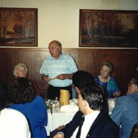9/18/91 - Awards Night & Induction of Ben Speteri, Granada Cafe, San Francisco - L to R: far side: Linnie Faina, Gino Benetti, and unknown; center: Annette & Ben Spiteri, and Bill Tonelli; near side: George Salet, and Paul Corvi.