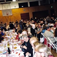 2/25/06 - 24th Annual Crab Feed at the Janet Pomeroy Center For The Handicapped - 470 attendees - Guests and members enjoying dinner.