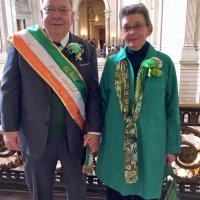 3/17/18 - Facebook - Lion Bill Welch and Betty Welch at City Hall. Lion Bill was the Grand Marshal for the St. Patrick’s Day Parade.