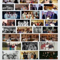 8/16/17 - 68th Installation of Officers, Sharp Park Restaurant, Pacifica; Honoring Lion Handford Clews for 40 Years of Service and 30 years as Club Treasurer - Photo array with images of Lion Handford Clews' years of service.