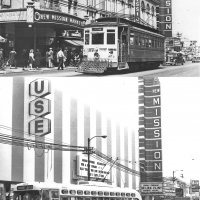 Posted on Facebook group Trolleys Streetcars & Interurbans of America on 10-21-22 - 22th & Mission Streets, San Francisco - 1941 & 1967 - MSRY 1748, top, in service on Line 12 is south bound on Mission at 22nd Street; 26 years later, Muni’s trolley coach 884, bottom, is in the same location in service on Line 14; both units came from the St. Louis Car Company.