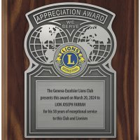 3-20-24 - Italian American Social Club, San Francisco - District Governor’s Visitation, Joe Farrah’s 58 Year Recognition - Certificate awarded to Lion Joe Farrah (plaque has not been completed) for his 58 years of service to our Club and Lionism.
