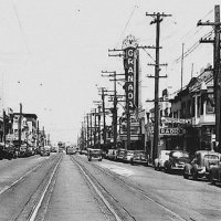 10-3-23 - From Facebook - Mission Street, looking north from near Persia Avenue in the 1940s.