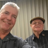 6-26-24 - SFCCLC Meeting at The Elks Lodge, South San Francisco - Stephen Martin and Alex Falvo pausing for a quick selfie.