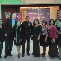 4-25-25 - San Francisco Coordinating Council of Lions Clubs, 62nd Annual Police, Firefighters, and Sheriffs Awards, Dominic’s San Francisco - Stephen Martin, second from left, with fellow Lions and the Chief of Police, Bill Scott.