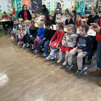 12-18-24 - 43rd Annual Lions Christmas with Santa at the Mission Education Center with Los Bomberos Firefighters - The next class waiting for their turn with Santa.