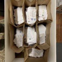 3-30-24 - Y & C Raffle Prep Work - This is what 10,000 stubs looks like after being seperated from the tickets books . . . more to go.